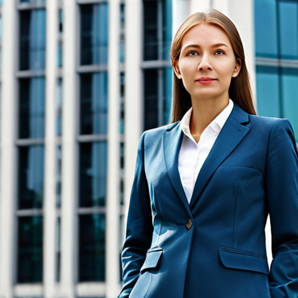 형법상 부작위범 - Professional Businesswoman**

"A professional businesswoman in a modest business suit, standing conf...