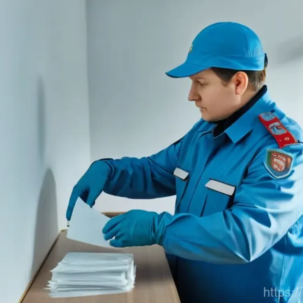 형사소송법상 증거능력 판단 - A professional Russian police officer and a forensic specialist, both dressed in clean, official uni...
